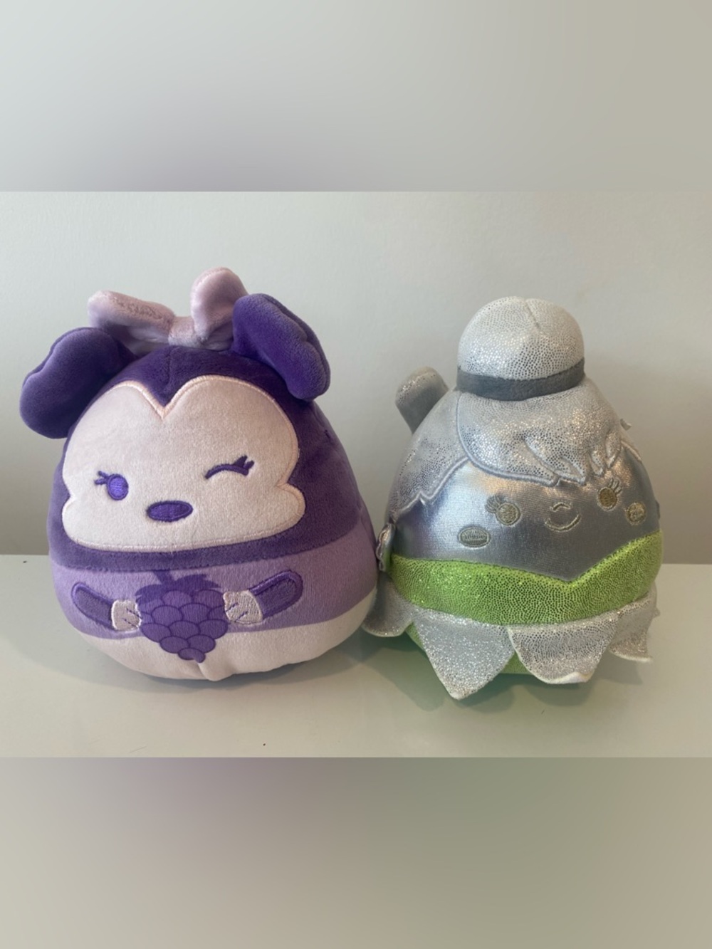 Disney Squishmallows Plush Minnie Mouse Grape Scented & Tinkerbell Collectibles